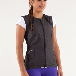 Lululemon Black & Gray Presta Cycling Vest Size 4